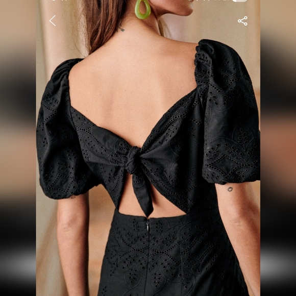 Sezane Allya Backless Dress in Black - Picture 1 of 6